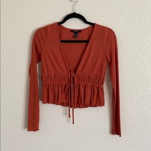 Long sleeve burnt orange/red top